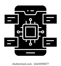 Perfect design icon of mobile chip