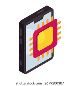 Perfect design icon of mobile chip