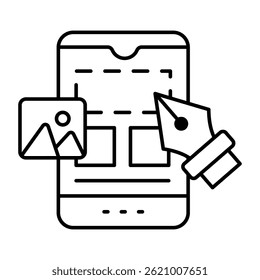 Perfect design icon of mobile designing