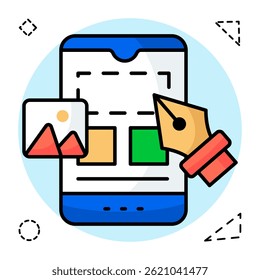 Perfect design icon of mobile designing