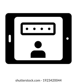 Ein perfektes Design-Icon für den mobilen Login 