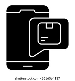Perfect design icon of mobile logistic chat