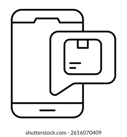 Perfect design icon of mobile logistic chat