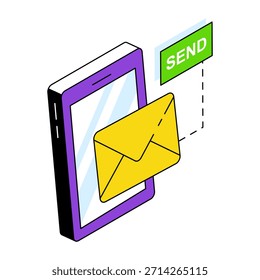 Icono de diseño perfecto del correo móvil