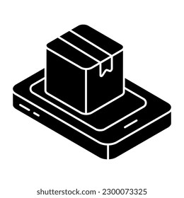 Icono de diseño perfecto de paquete móvil
