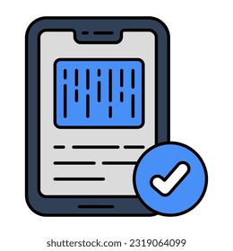 Perfect design icon of mobile parcel