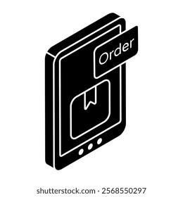 Perfect design icon of mobile parcel