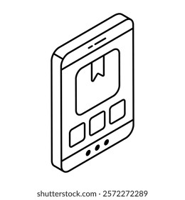 Perfect design icon of mobile parcel