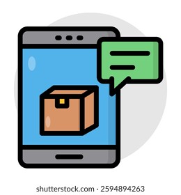Perfect design icon of mobile parcel