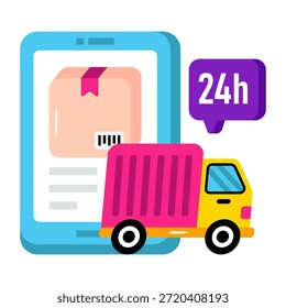 Icono de diseño perfecto de paquete móvil