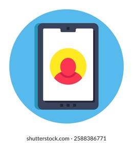 Perfect design icon of mobile profile
