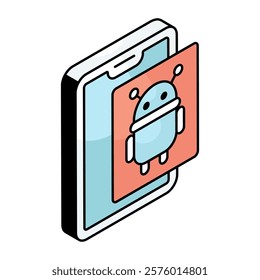Perfect design icon of mobile robot