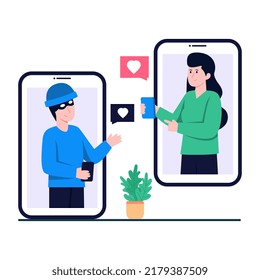 Icono de diseño perfecto del chat romántico móvil