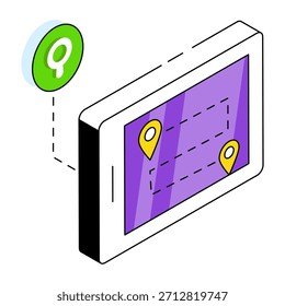 Ícone de design perfeito da rota móvel 