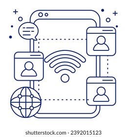 Icono de diseño perfecto para usuarios de wifi móviles

