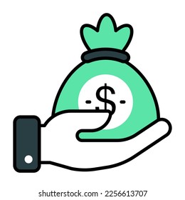 A perfect design icon of money bag