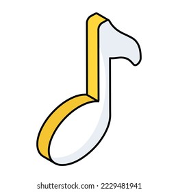 Perfect design icon of music note