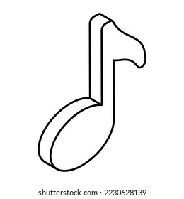 Perfect design icon of music note