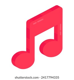 Perfect design icon of music note

