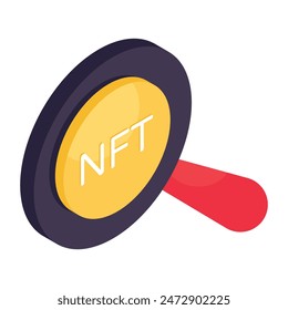 Perfect design icon of nft analysis
