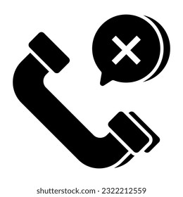 A perfect design icon of no call
