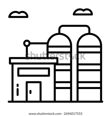 A perfect design icon of oil refinery 
