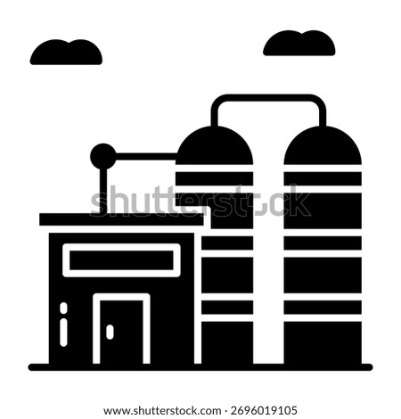 A perfect design icon of oil refinery 
