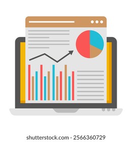 Perfect design icon of online chart