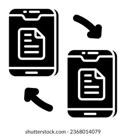 Ein perfektes Design-Symbol für den Online-Datentransfer