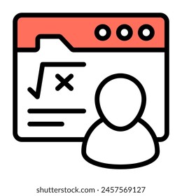 Perfect design icon of online math education

