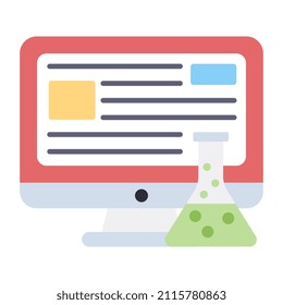 Un icono de diseño perfecto para la ciencia en línea

