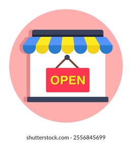 Perfect design icon of online shop open