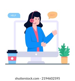 Perfect design icon of online support