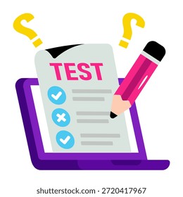 Icono de diseño perfecto de prueba en línea