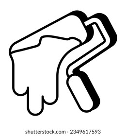 Perfektes Design-Symbol für die Farbwalze