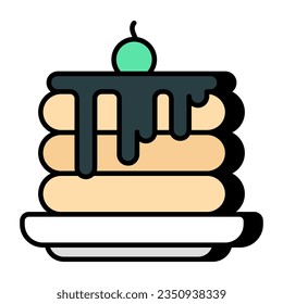 A perfect design icon of pancake 
