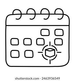 Perfect design icon of parcel schedule

