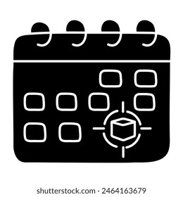 Icono de diseño perfecto de la programación de paquetes

