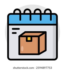 Perfect design icon of parcel schedule