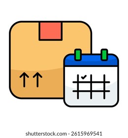 Perfect design icon of parcel schedule