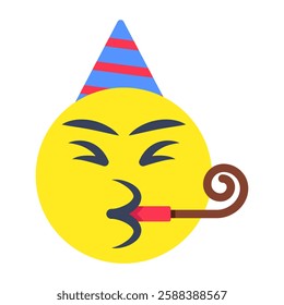 Perfect design icon of party emoji