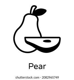 A perfect design icon of pear fruit 