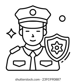 Perfect design icon of policeman 