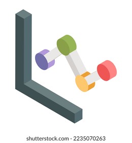 Perfect design icon of polyline chart 