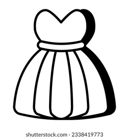 A perfect design icon of princess frock