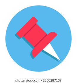 Un icono de diseño perfecto de pushpin