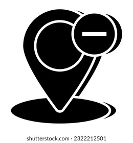 Perfect design icon of remove location 
