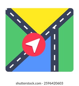 Perfect design icon of road map