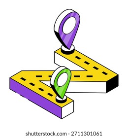 Ícone de projeto perfeito da rota 

