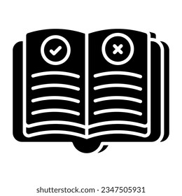 Perfektes Design-Symbol des Regelbuchs 